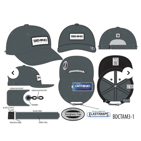 NWT Behind Outdoor Gear Men's The Sunglass Cap Deep Crown Fit The Islander - Picture 12 of 15